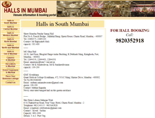 Tablet Screenshot of hallsinmumbai.com